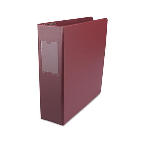 Economy Non-view Round Ring Binder, 3 Rings, 3" Capacity, 11 X 8.5, Burgundy