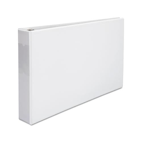 Ledger-size Round Ring Binder With Label Holder, 3 Rings, 2" Capacity, 11 X 17, White