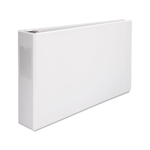 Ledger-size Round Ring Binder With Label Holder, 3 Rings, 3" Capacity, 11 X 17, White