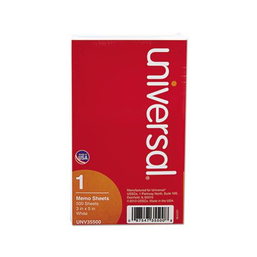 Loose White Memo Sheets, 3 X 5, Unruled, Plain White, 500-pack