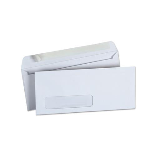 Peel Seal Strip Business Envelope, #10, Square Flap, Self-adhesive Closure, Lower Left Window, 4.13 X 9.5, White, 500-box