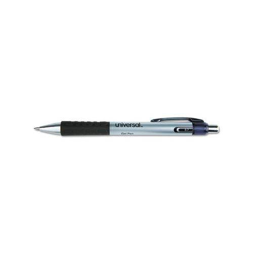 Comfort Grip Stick Gel Pen, Fine 0.5mm, Black Ink, Clear Barrel, Dozen