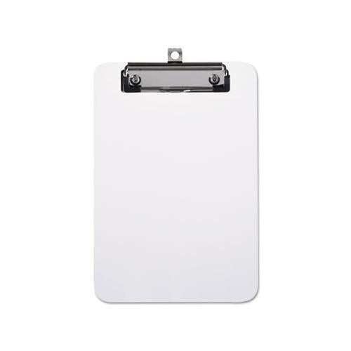 Plastic Clipboard With Low Profile Clip, 1-2" Capacity, Holds 5 X 8, Clear