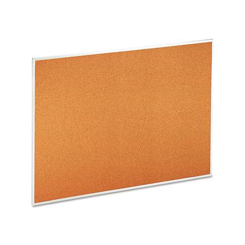 Bulletin Board, Natural Cork, 48 X 36, Satin-finished Aluminum Frame