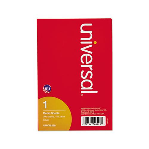Loose White Memo Sheets, 4 X 6, Unruled, Plain White, 200-pack