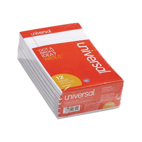 Perforated Ruled Writing Pads, Narrow Rule, 5 X 8, White, 50 Sheets, Dozen