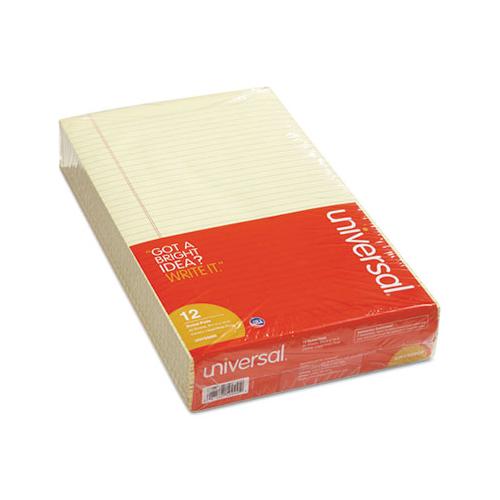 Glue Top Pads, Wide-legal Rule, 8.5 X 14, Canary, 50 Sheets, Dozen