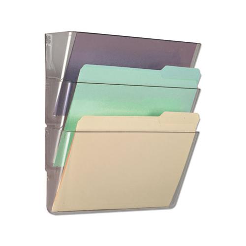 3 Pocket Wall File Starter Set, Letter, Clear