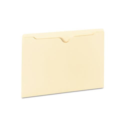Deluxe Manila File Jackets With Reinforced Tabs, Straight Tab, Legal Size, Manila, 100-box