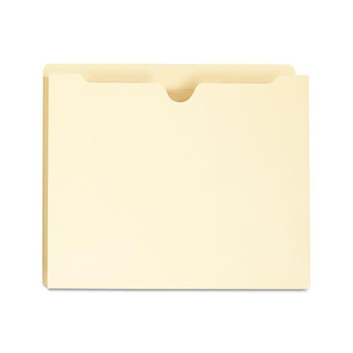Deluxe Manila File Jackets With Reinforced Tabs, Straight Tab, Letter Size, Manila, 50-box