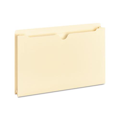 Deluxe Manila File Jackets With Reinforced Tabs, Straight Tab, Legal Size, Manila, 50-box