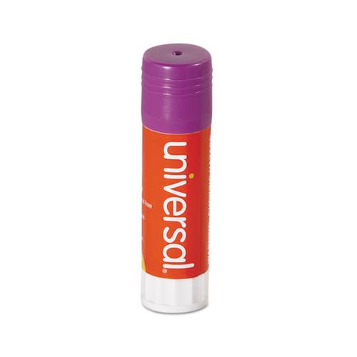 Glue Stick, 0.74 Oz, Applies Purple, Dries Clear, 12-pack