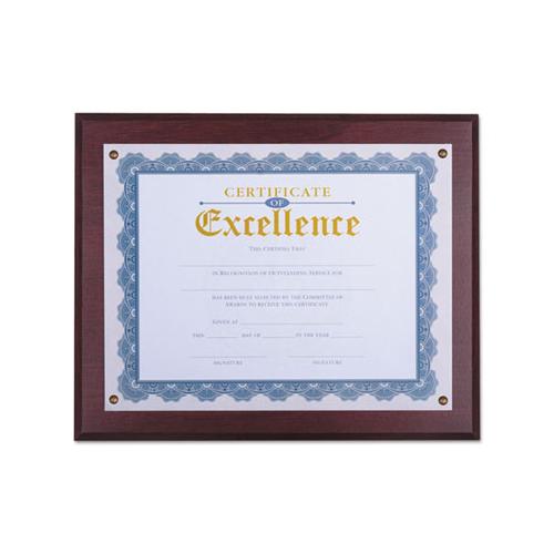 Award Plaque, 13 1-3" X 11", Mahogany
