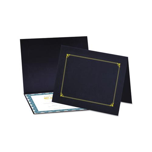 Certificate-document Cover, 8 1-2 X 11 - 8 X 10 - A4, Navy, 6-pack