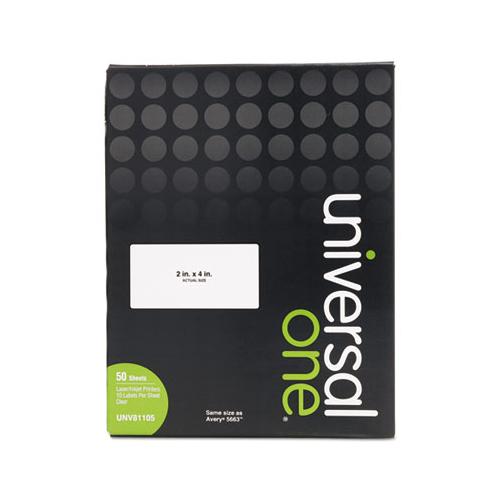 Deluxe Clear Labels, Inkjet-laser Printers, 2 X 4, Clear, 10-sheet, 50 Sheets-box