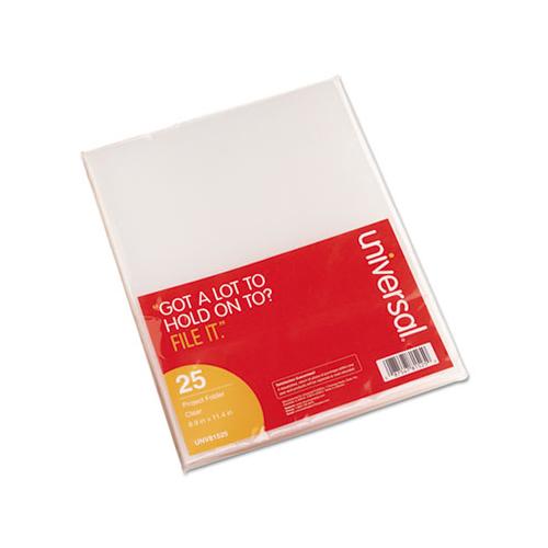 Project Folders, Letter Size, Clear, 25-pack