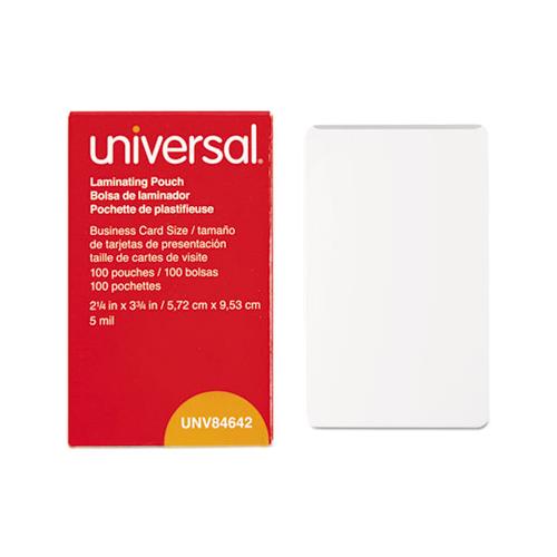 Laminating Pouches, 5 Mil, 3.75" X 2.25", Matte Clear, 100-box