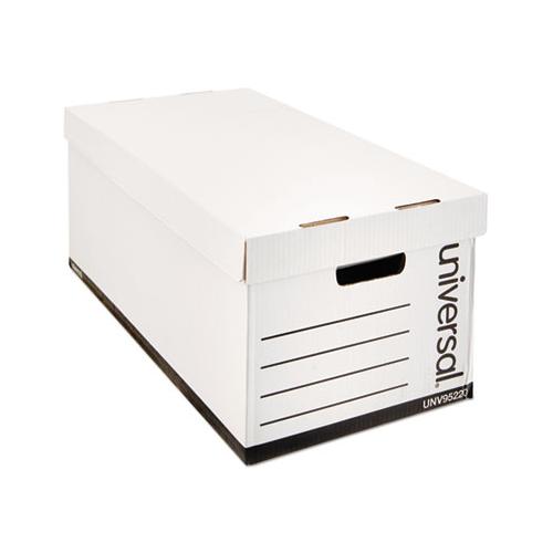 Medium-duty Easy Assembly Storage Box, Letter Files, White, 12-carton