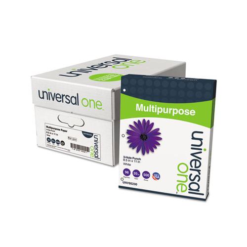 Deluxe Multipurpose Paper, 98 Bright, 3-hole, 20lb, 8.5 X 11, White, 500 Sheets-ream, 10 Reams-carton