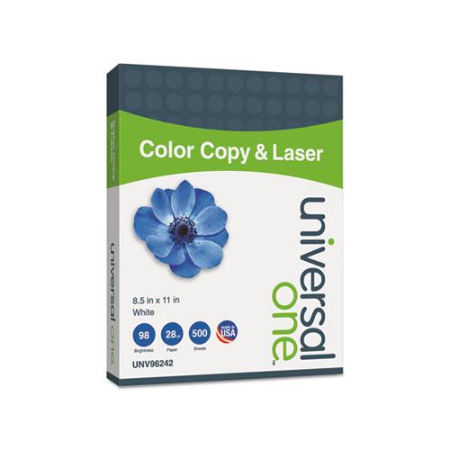 Deluxe Color Copy & Laser Paper, 98 Bright, 28lb, 8.5 X 11, White, 500-ream