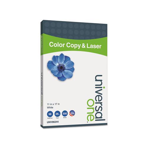 Deluxe Color Copy & Laser Paper, 98 Bright, 28lb, 11 X 17, White, 500-ream