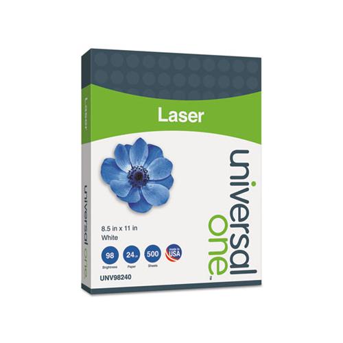 Deluxe Laser Paper, 98 Bright, 24lb, 8.5 X 11, White, 500-ream