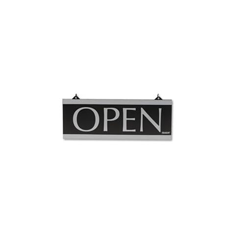 Century Series Reversible Open-closed Sign, W-suction Mount, 13 X 5, Black