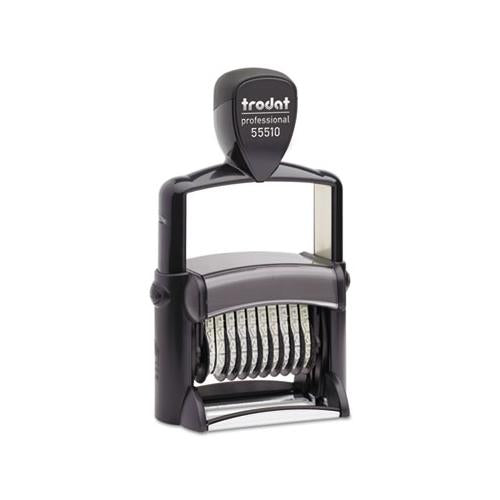 Professional Numberer, Self-inking, Type Size 2, 10 Digits, Black