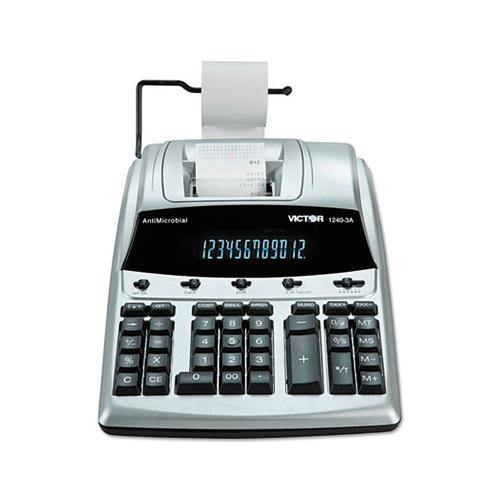 1240-3a Antimicrobial Printing Calculator, Black-red Print, 4.5 Lines-sec