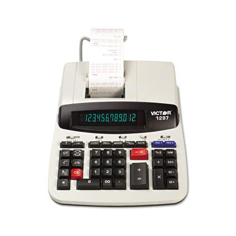 1297 Two-color Commercial Printing Calculator, Black-red Print, 4 Lines-sec