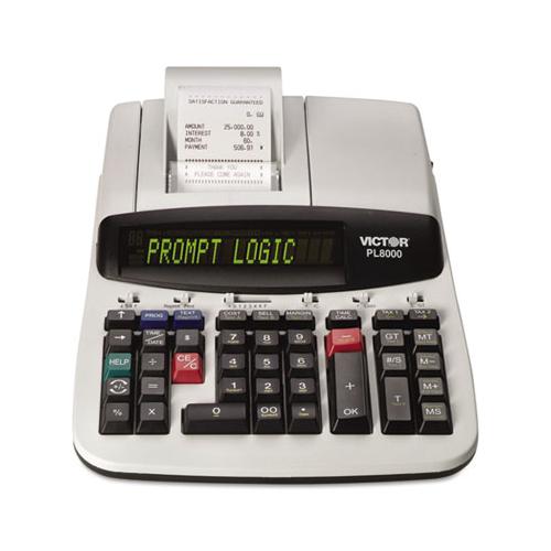 Pl8000 One-color Prompt Logic Printing Calculator, Black Print, 8 Lines-sec