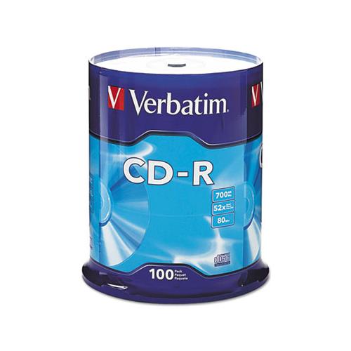 Cd-r Discs, 700mb-80min, 52x, Spindle, Silver, 100-pack