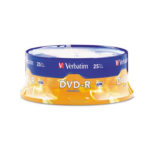 Dvd-r Discs, 4.7gb, 16x, Spindle, Matte Silver, 25-pack