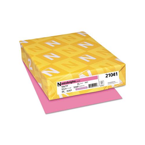 Color Cardstock, 65 Lb, 8.5 X 11, Pulsar Pink, 250-pack