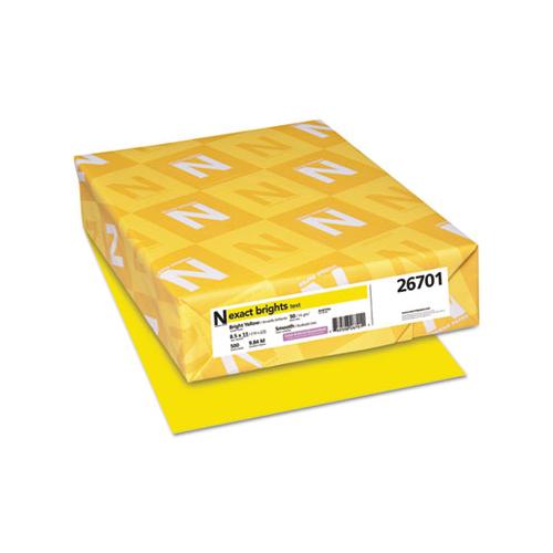 Exact Brights Paper, 20lb, 8.5 X 11, Bright Yellow, 500-ream