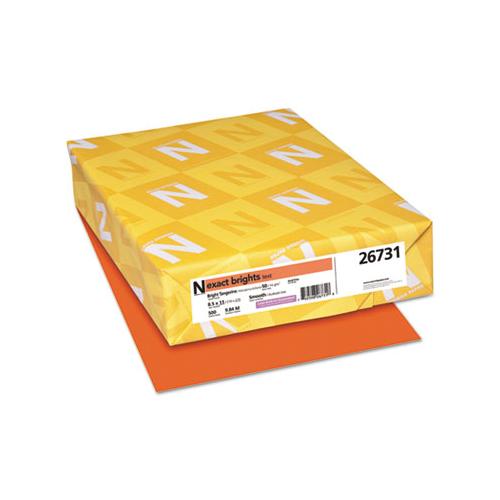 Exact Brights Paper, 20lb, 8.5 X 11, Bright Tangerine, 500-ream
