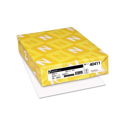 Exact Index Card Stock, 94 Bright, 110lb, 8.5 X 11, White, 250-pack