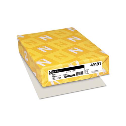 Exact Index Card Stock, 90lb, 8.5 X 11, Gray, 250-pack