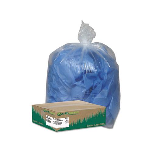 Linear Low Density Clear Recycled Can Liners, 60 Gal, 1.5 Mil, 38" X 58", Clear, 100-carton
