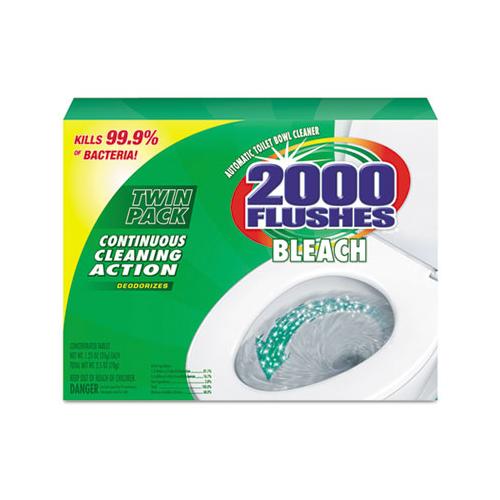 2000 Flushes Plus Bleach, 1.25oz, Box, 2-pack, 6 Packs-carton