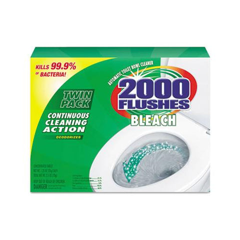 2000 Flushes Plus Bleach, 1.25oz, Box, 2-pack, 6 Packs-carton