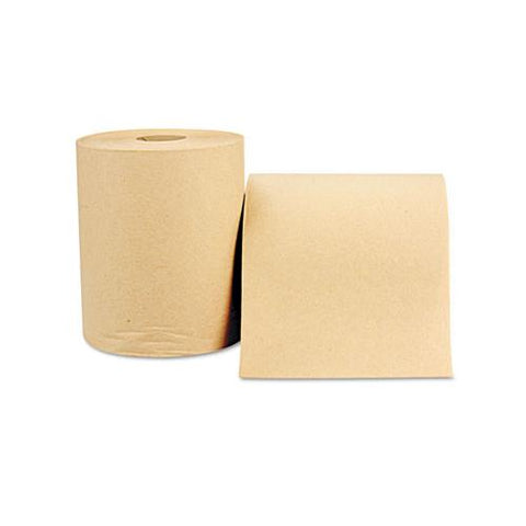 Hardwound Roll, Towels, 8 X 600 Ft, Natural, 12 Rolls-carton