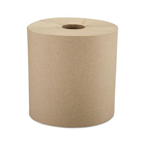 Hardwound Roll Towels, 8" X 800 Ft, Natural, 6 Rolls-carton