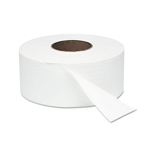 Jumbo Roll Bath Tissue, Septic Safe, 2 Ply, White, 3.4" X 1000 Ft, 12 Rolls-carton