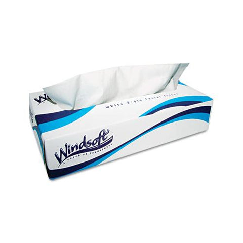 Facial Tissue, 2 Ply, White, Pop-up Box, 100 Sheets-box, 6 Boxes-pack