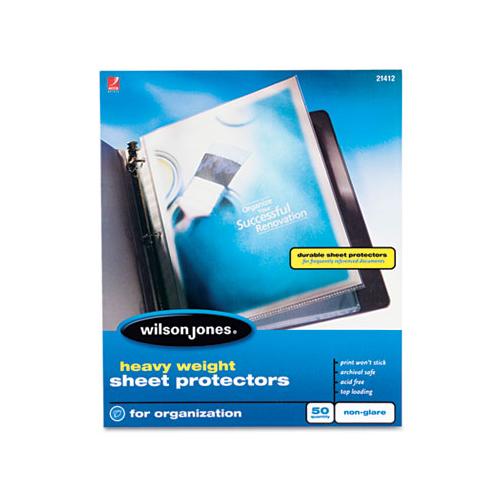 Heavyweight Top-loading Sheet Protectors, Nonglare Finish, Letter, 50-box