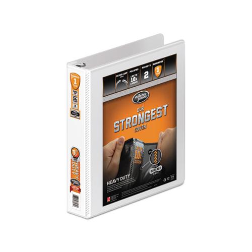 Heavy-duty Round Ring View Binder With Extra-durable Hinge, 3 Rings, 1.5" Capacity, 11 X 8.5, White