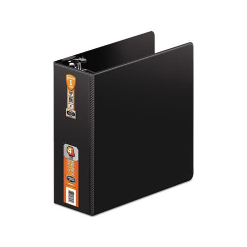 Heavy-duty D-ring Binder With Extra-durable Hinge, 3 Rings, 4" Capacity, 11 X 8.5, Black