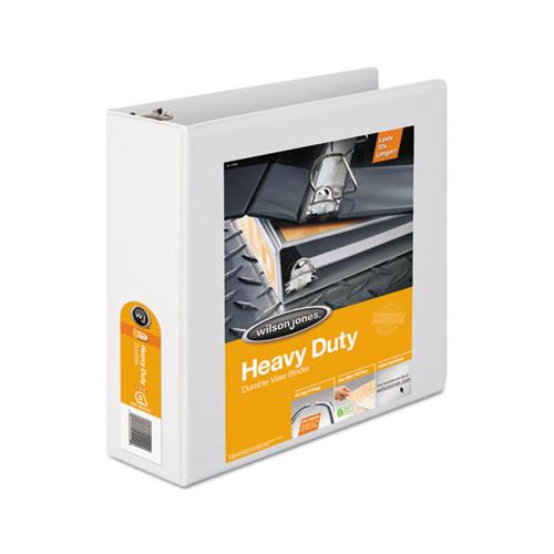 Heavy-duty D-ring View Binder With Extra-durable Hinge, 3 Rings, 3" Capacity, 11 X 8.5, White