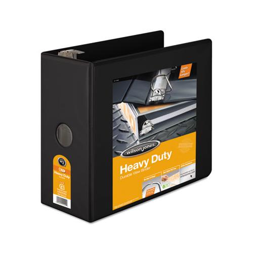 Heavy-duty D-ring View Binder With Extra-durable Hinge, 3 Rings, 5" Capacity, 11 X 8.5, Black